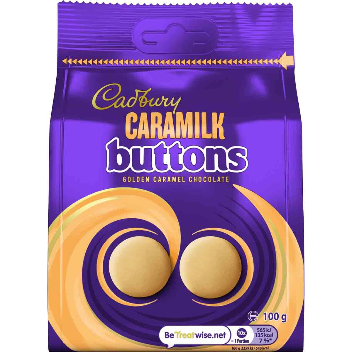 Cadbury Caramilk Buttons Golden Caramel Chocolate Bag 100g
