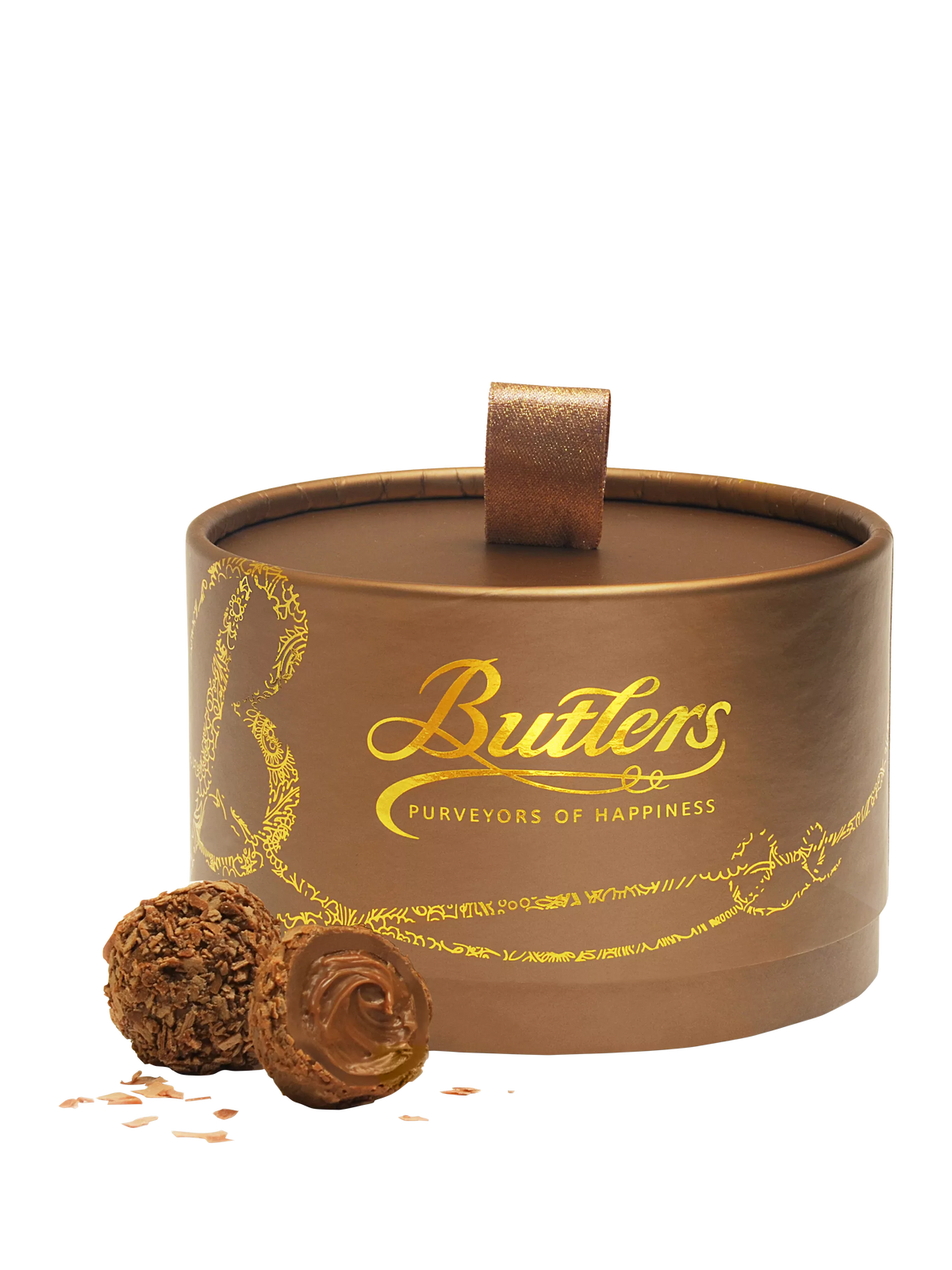 Butlers Chocolate Flake Truffles Rose Gold Powder Puff Box, 200g