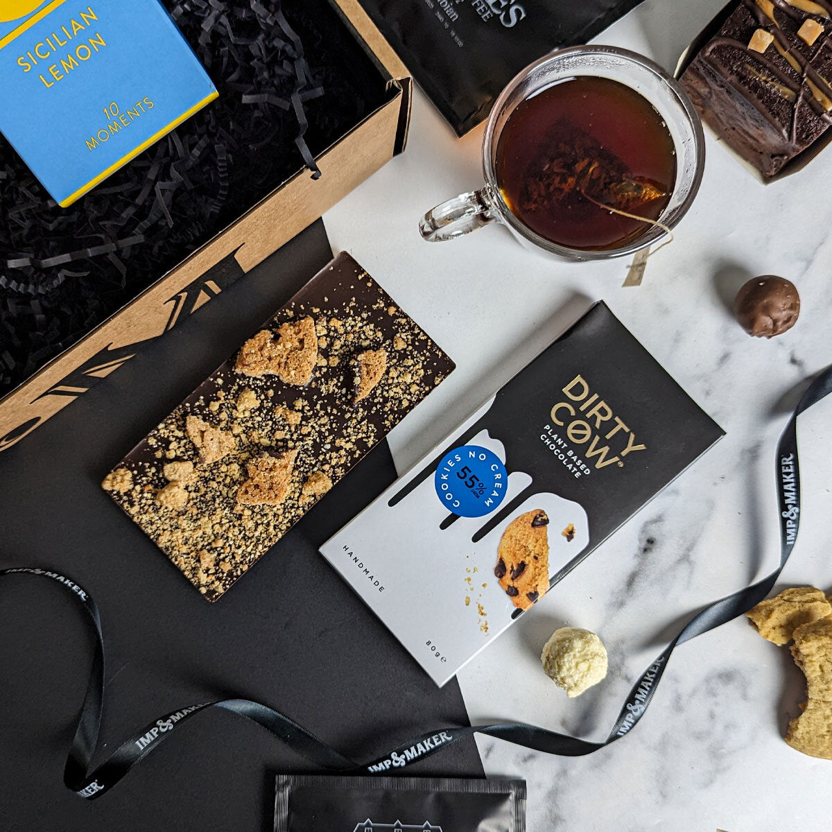 Exquisite Chocolate Afternoon Tea and Sparkling Beverage Gift Set - Chocolate Gifts Heaven