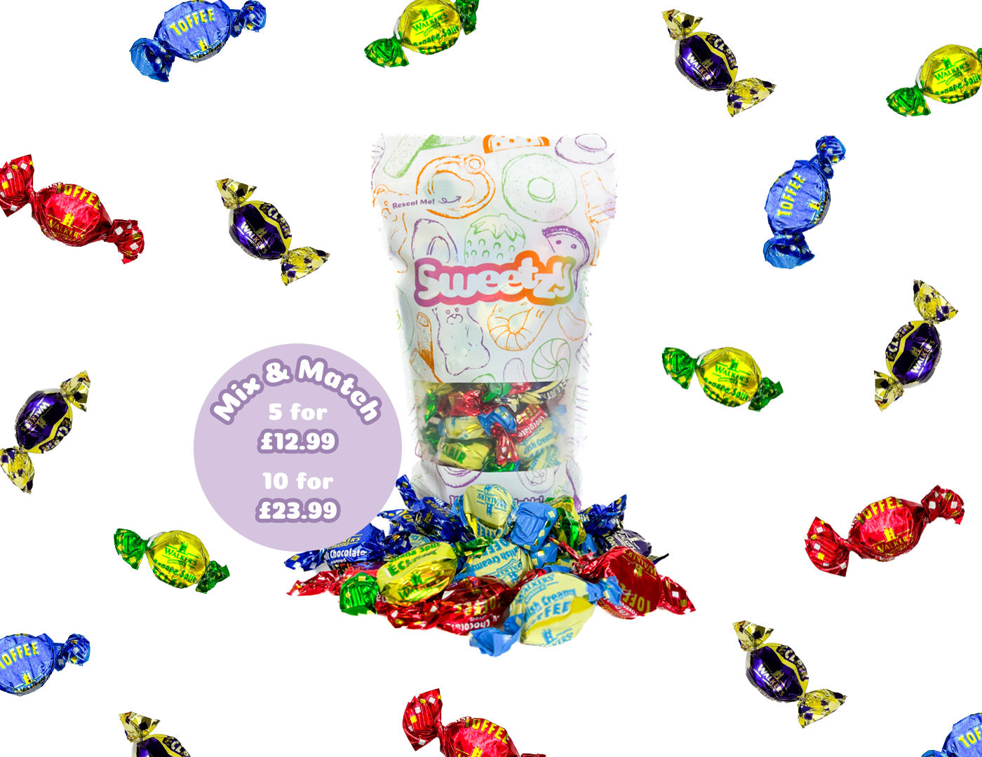 Assorted Toffee Eclairs - 250g - Chocolate Gifts Heaven