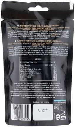 Guinness Mini Caramels Milk Chocolate Pouch 102g - 2024 New Packaging Perfect for Gifting