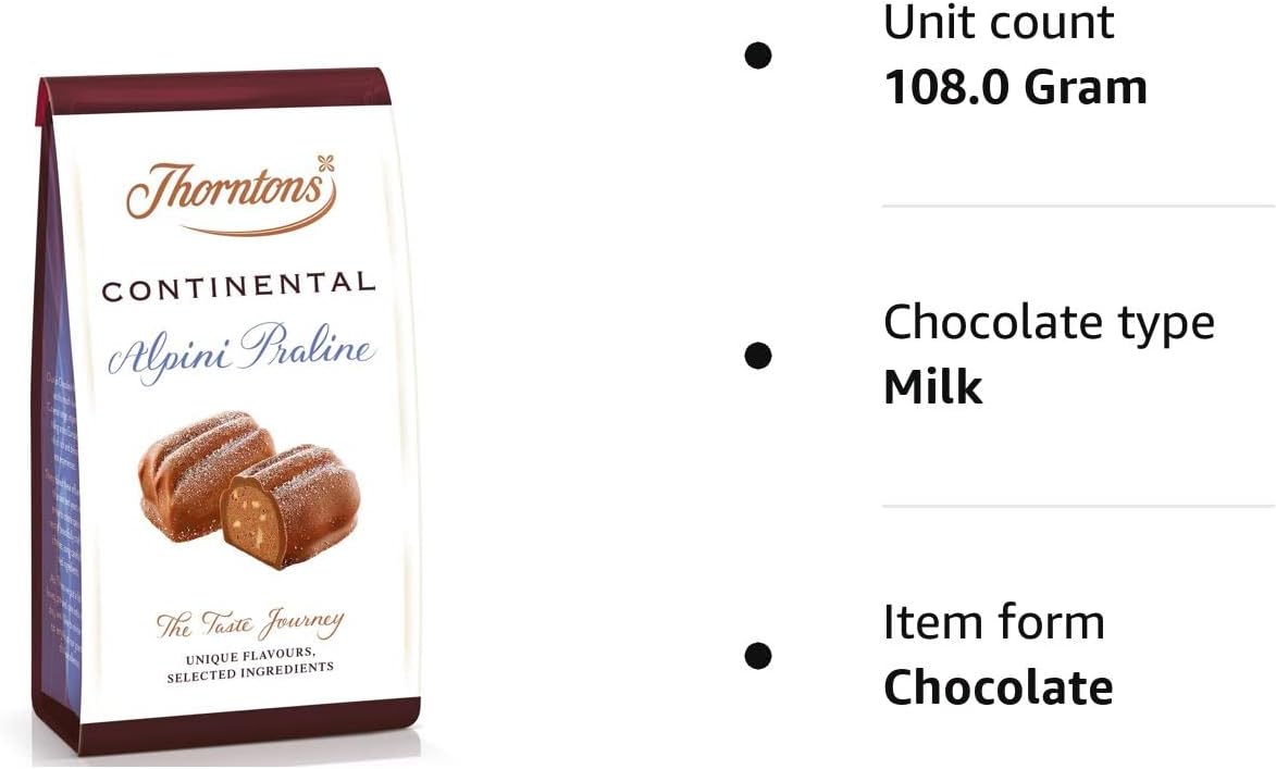 Thorntons Continental Alpini Praline Milk Chocolate Bag 110g - Chocolate Gifts Heaven