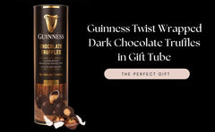 Guinness Dark Chocolate Truffles Tube 320 g - with original Guinness taste - Great chocolate gift for Father's Day with thank you sticker - gifts set for him her men women (chocolate gift set)