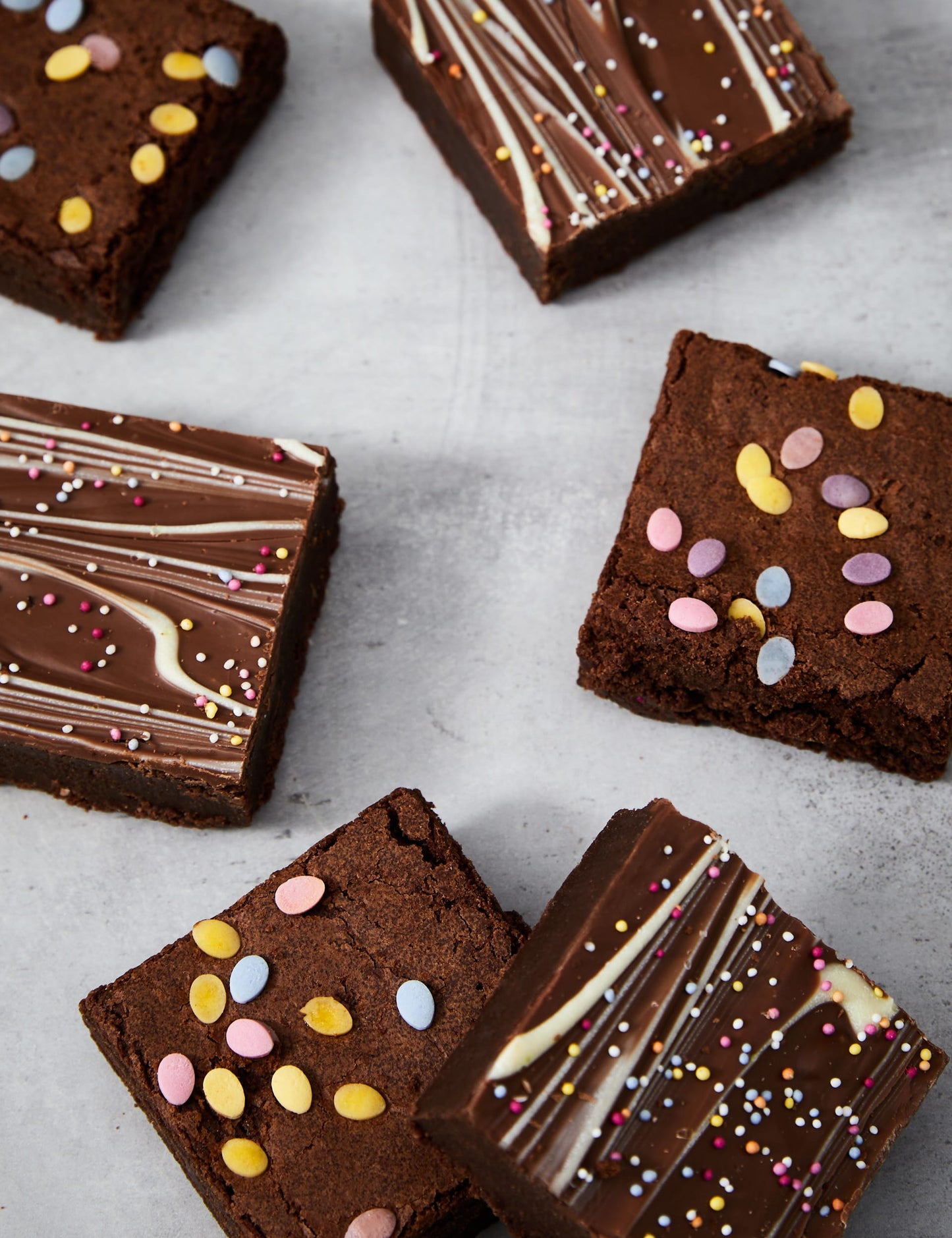 6 Confetti Indulgent Chocolate Brownies Letterbox Gift - Chocolate Gifts Heaven