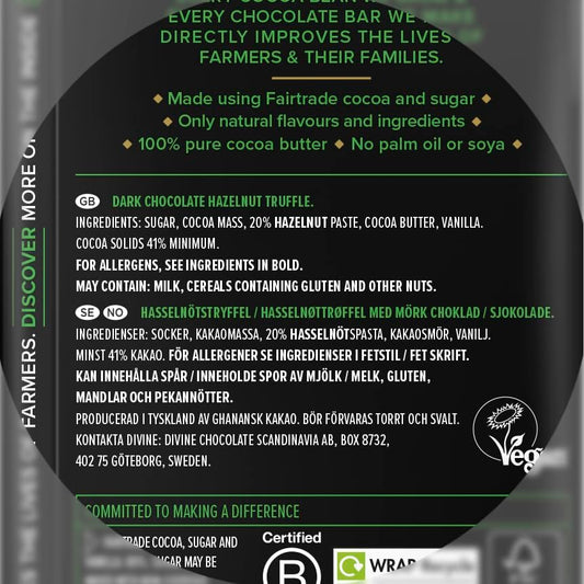 Chocolate With Hazelnut Truffle, 90 g bar (pack of 15)