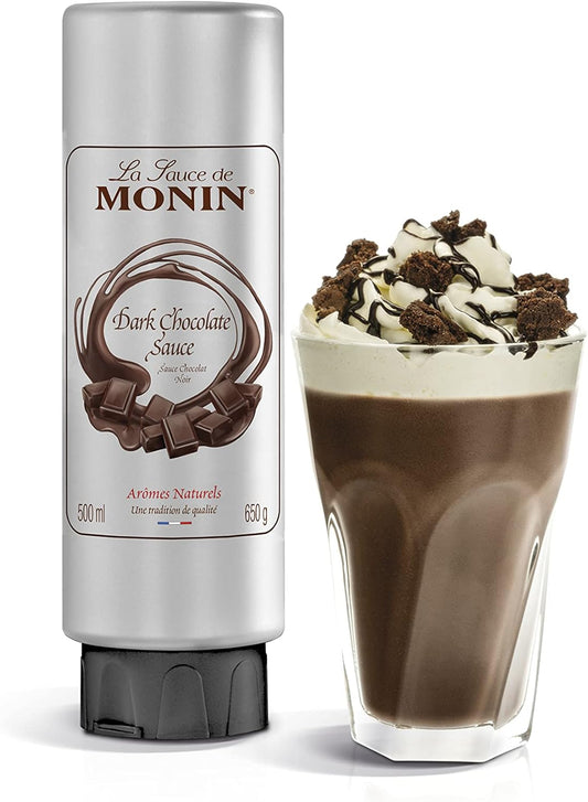 MONIN Premium Dark Chocolate Sauce 500ml - Chocolate Gifts Heaven
