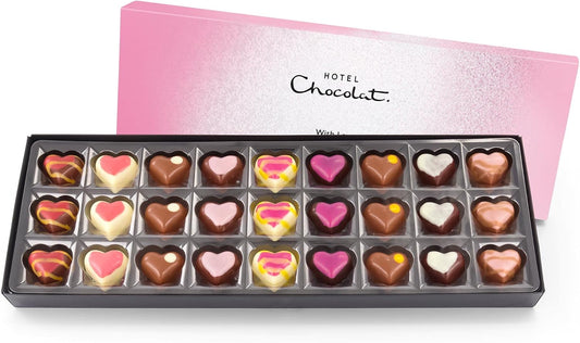 Hotel Chocolat - With Love Sleekster - 27 Milk, White and Dark Filled Chocolates - Valentine's Day Chocolate Gifts