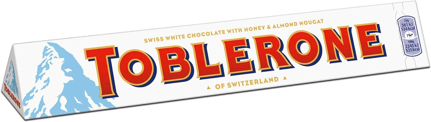 Toblerone White Chocolate Bar, Large, 360 g - Chocolate Gifts Heaven