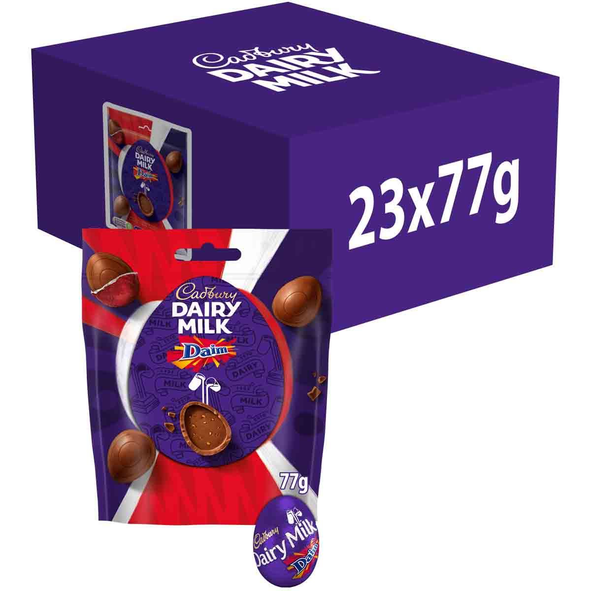 Cadbury Dairy Milk Mini Daim Eggs 77g (Box of 23)