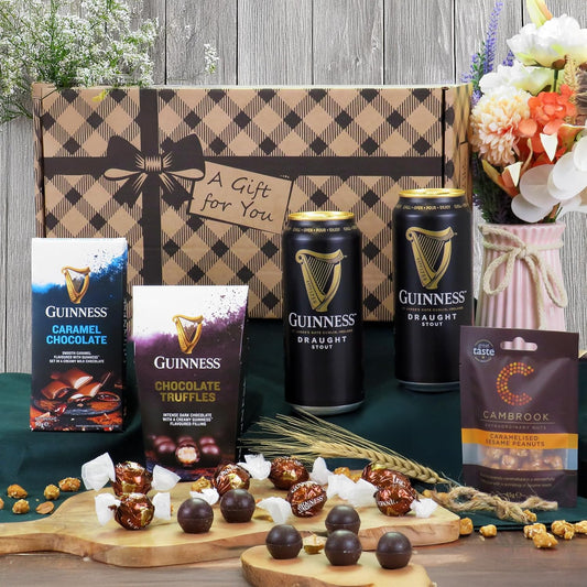Irish Stout Beer & Chocolate Gift Set with Snacks