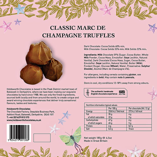 Holdsworth Chocolates Milk Chocolate Marc de Champagne Chocolate Truffles