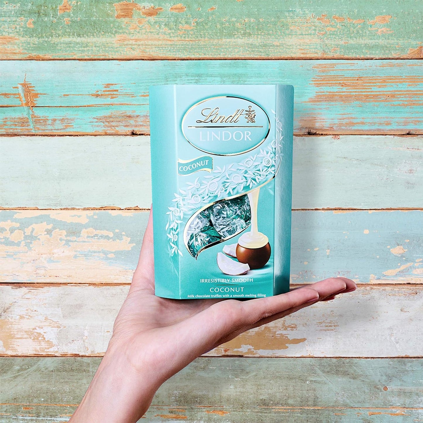 Lindt Lindor Coconut Milk Chocolate Truffles Box - Chocolate Gifts Heaven