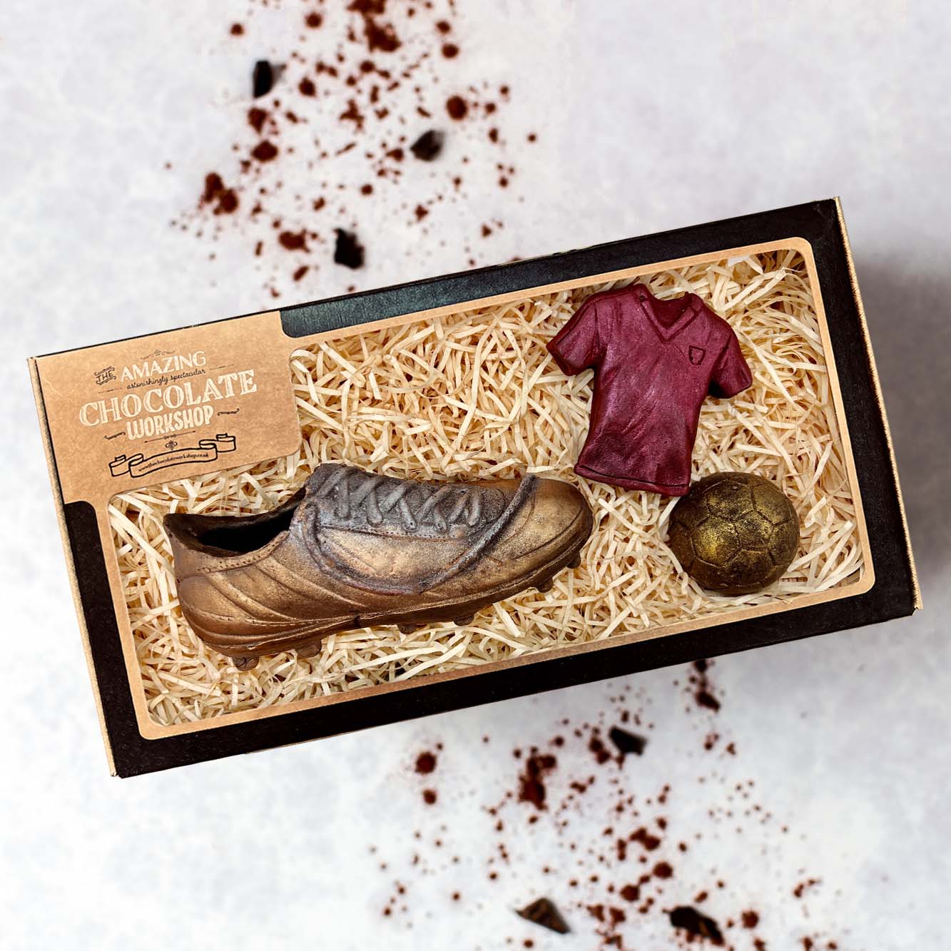 Football & Chocolate Fan Selection – Ball, Boot & Red Shirt Gift Box