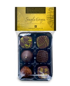 6 Single Origin Chocolate Ganaches Gift Pack - Chocolate Gifts Heaven