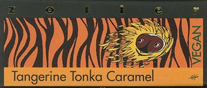 Tangerine Tonka Caramel product packaging with tiger stripe design