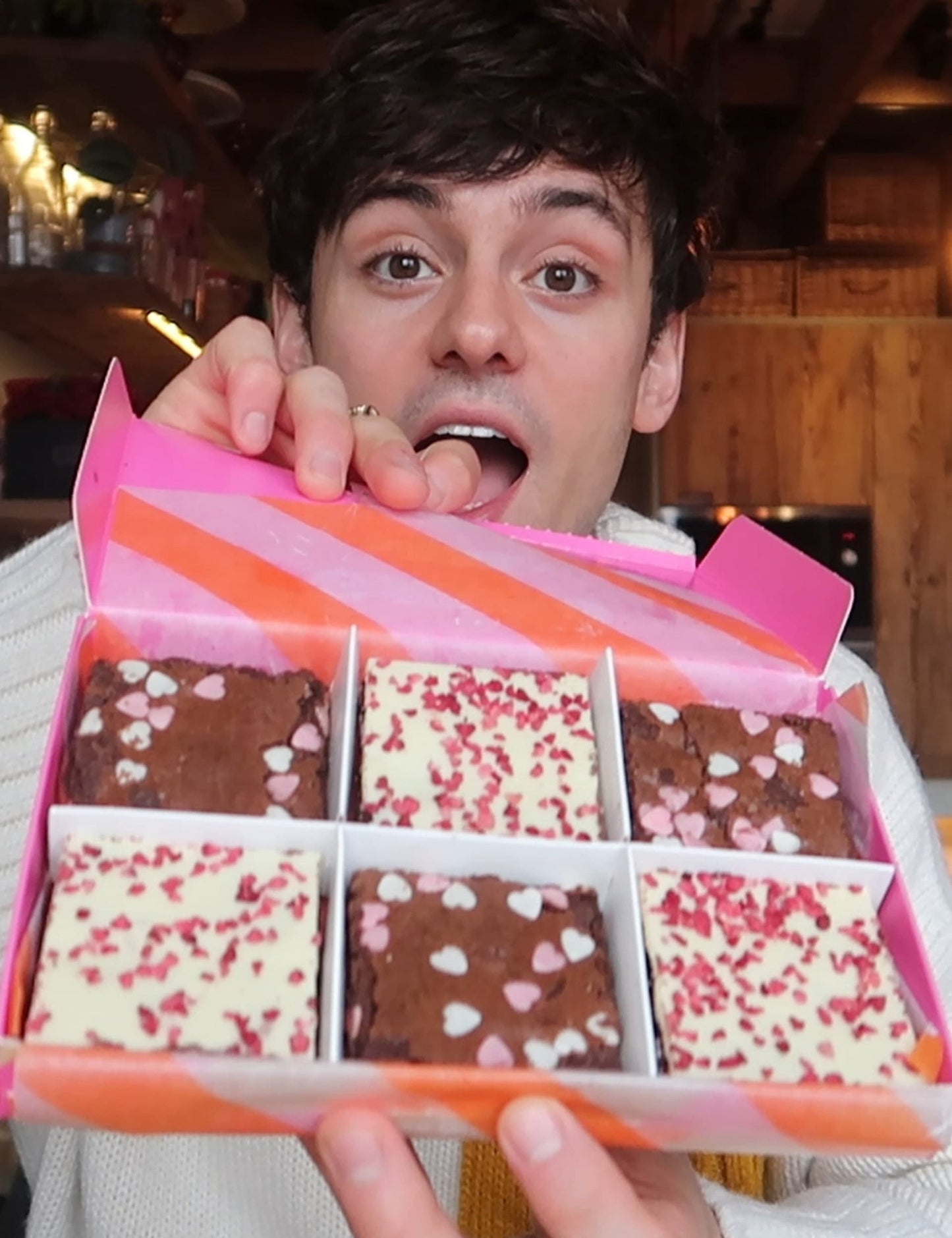 White Chocolate & Raspberry Topped & 3 Indulgent Chocolate Brownies - Chocolate Gifts Heaven