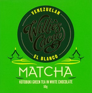Willie's, Matcha, Green tea white chocolate bar - Chocolate Gifts Heaven