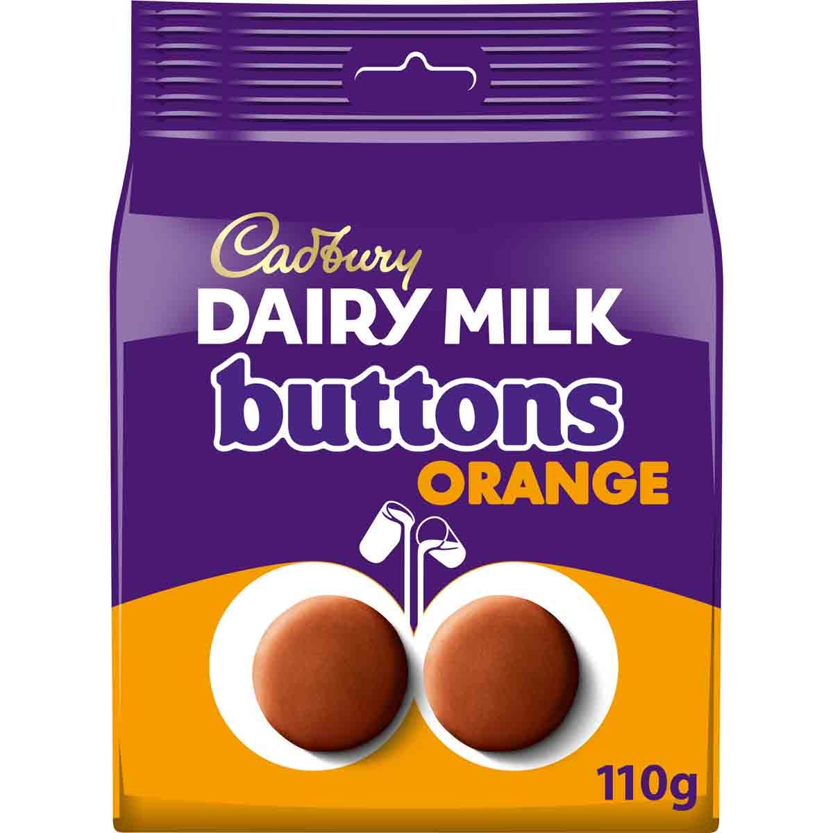 Cadbury Dairy Milk Orange Giant Buttons Bag 110g - Chocolate Gifts Heaven