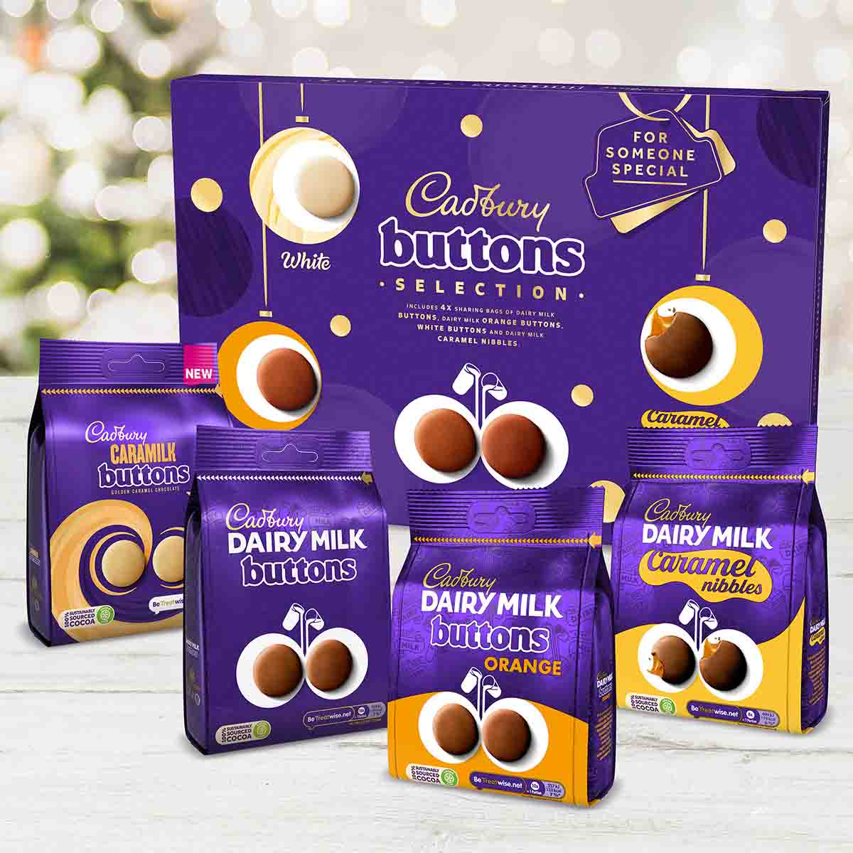 Cadbury Dairy Milk Buttons Selection Box 340g