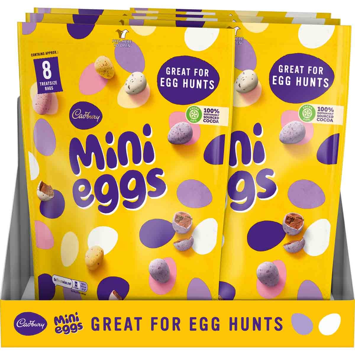 Cadbury Mini Eggs Pouch 308g (Box of 6) - Chocolate Gifts Heaven