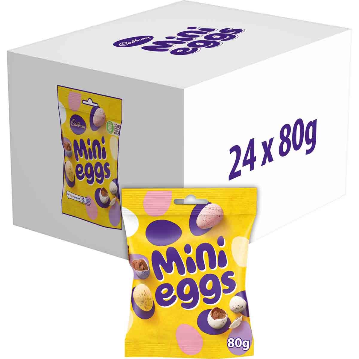 Cadbury Mini Eggs Bag 80g (Box of 24) - Chocolate Gifts Heaven