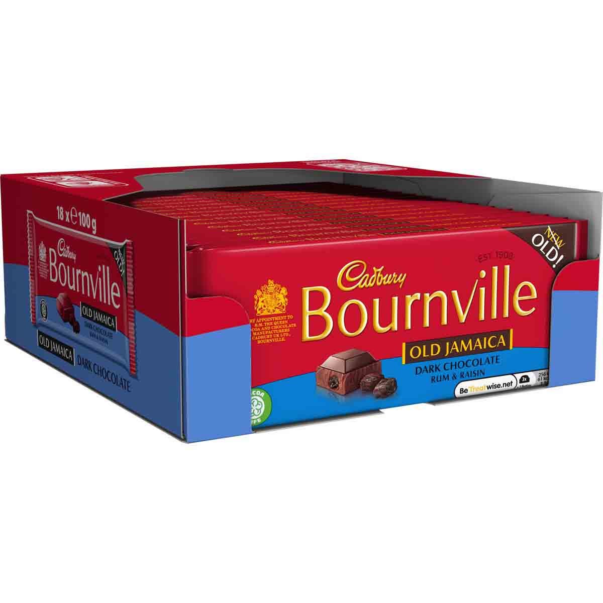 Cadbury Bournville Old Jamaica Bar 100g (Box of 18) - Chocolate Gifts Heaven