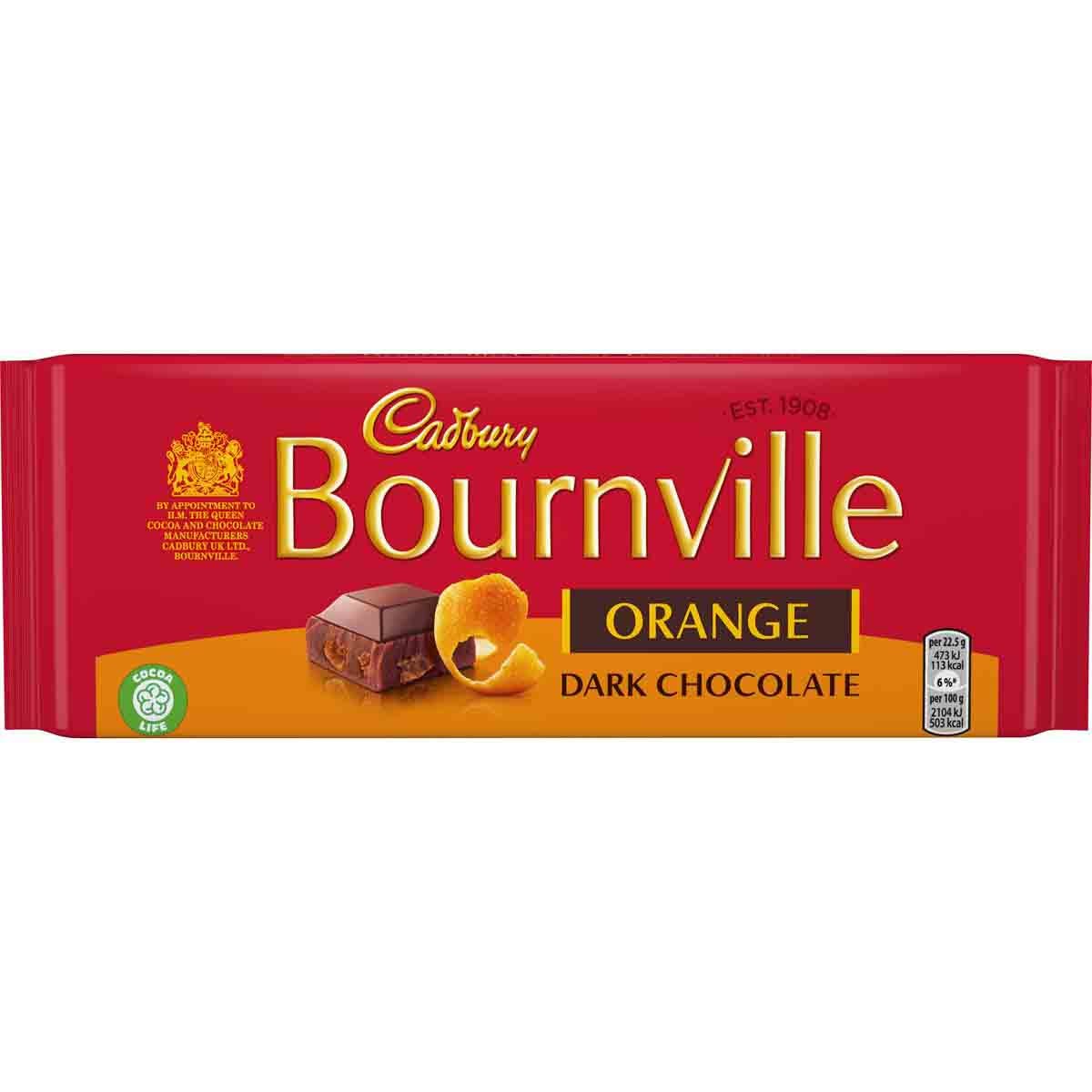 Cadbury Bournville Orange Bar 100g - Chocolate Gifts Heaven