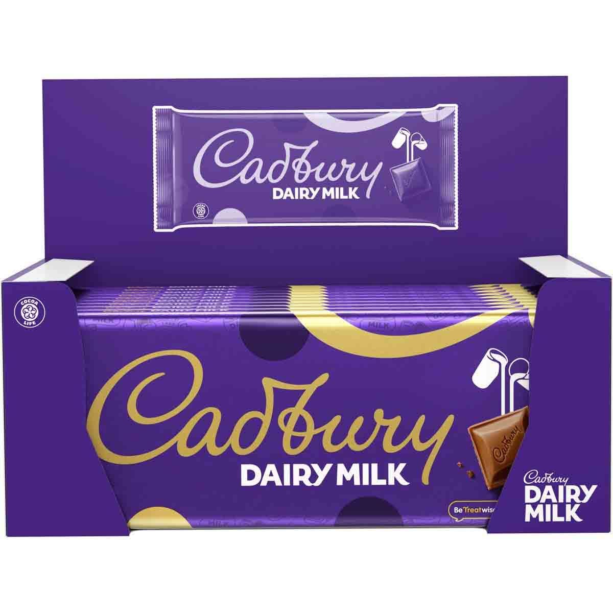 Cadbury Dairy Milk Chocolate Bar 360g (Box of 14) - Chocolate Gifts Heaven