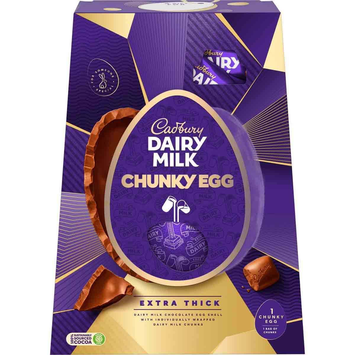 Cadbury Dairy Milk Chocolate Chunky Easter Egg 400g - Chocolate Gifts Heaven