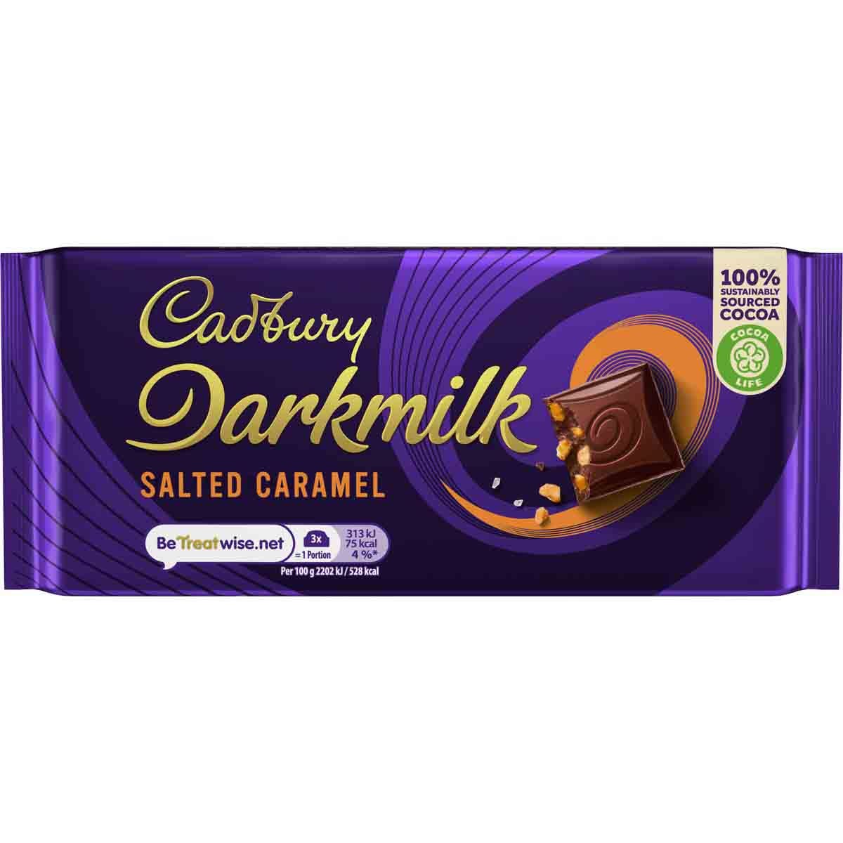 Cadbury Darkmilk Salted Caramel Bar 85g - Chocolate Gifts Heaven