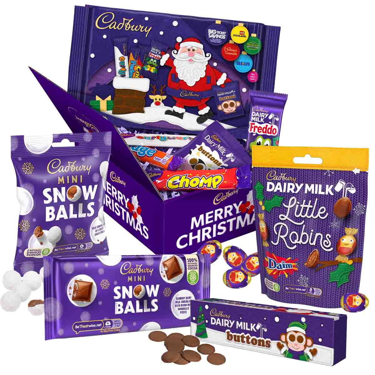 Cadbury Merry Christmas Chocolate Gift - Chocolate Gifts Heaven