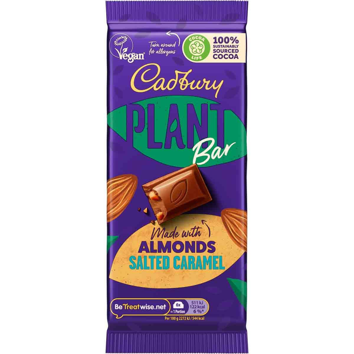 Cadbury Plant Salted Caramel Chocolate Bar Vegan (Box of 18) - Chocolate Gifts Heaven