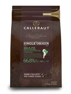 Callebaut Origin, Brazil 66.8% dark chocolate chips - Chocolate Gifts Heaven