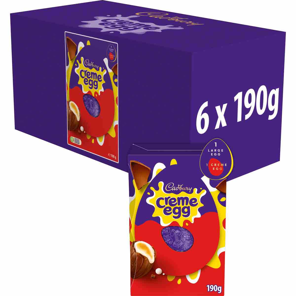 Cadbury Creme Egg Easter Egg 190g (Box of 6)