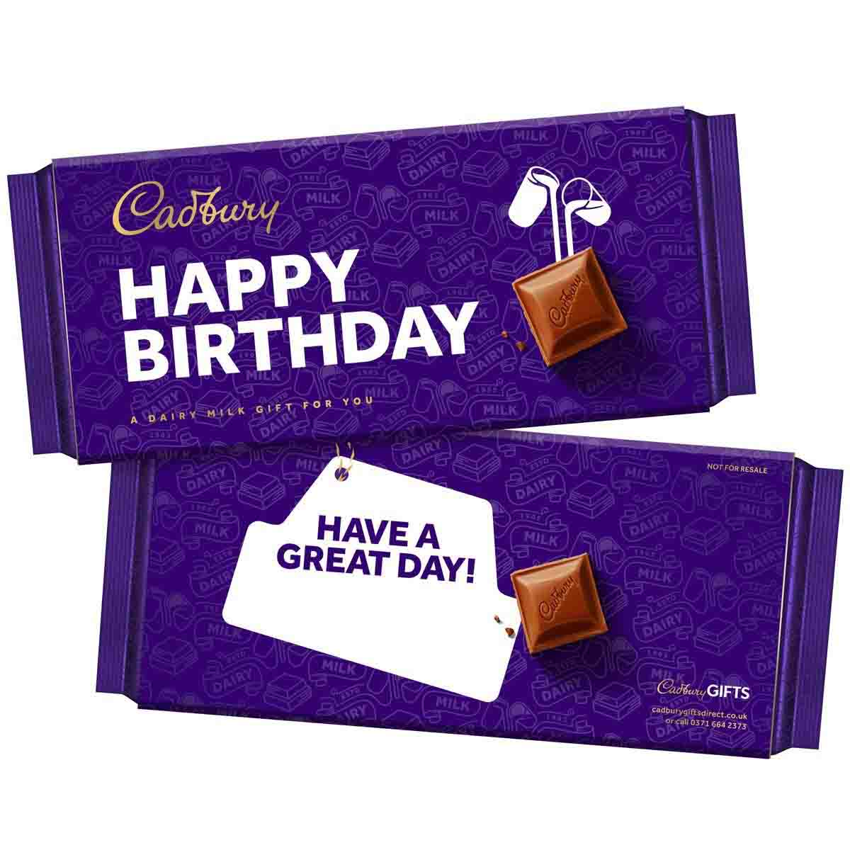 Happy Birthday Dairy Milk Bar (180g) - Chocolate Gifts Heaven