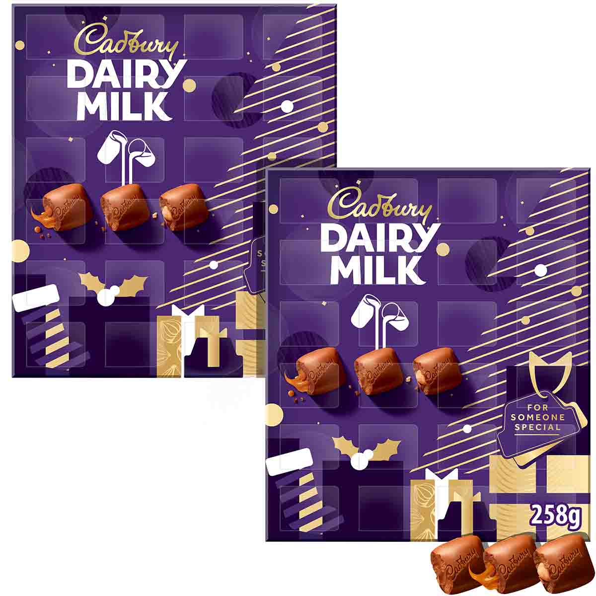 Cadbury Dairy Milk Chocolate Chunk Advent Calendar 258g (Bundle of 2)