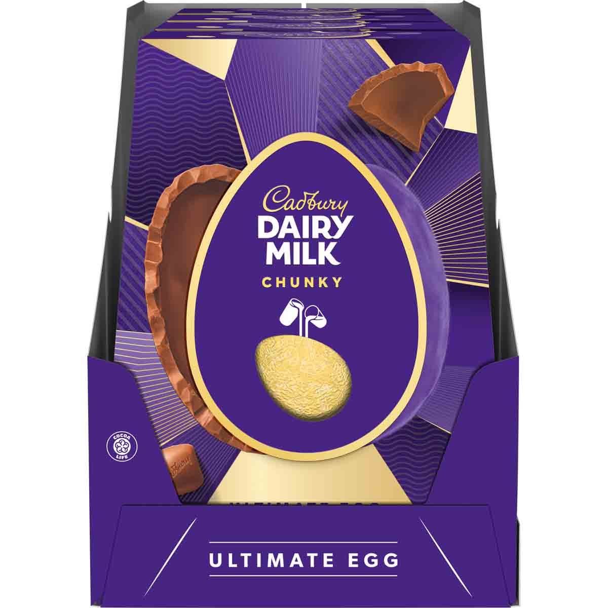 Cadbury Dairy Milk Chocolate Chunky Easter Egg (Box of 4) - Chocolate Gifts Heaven