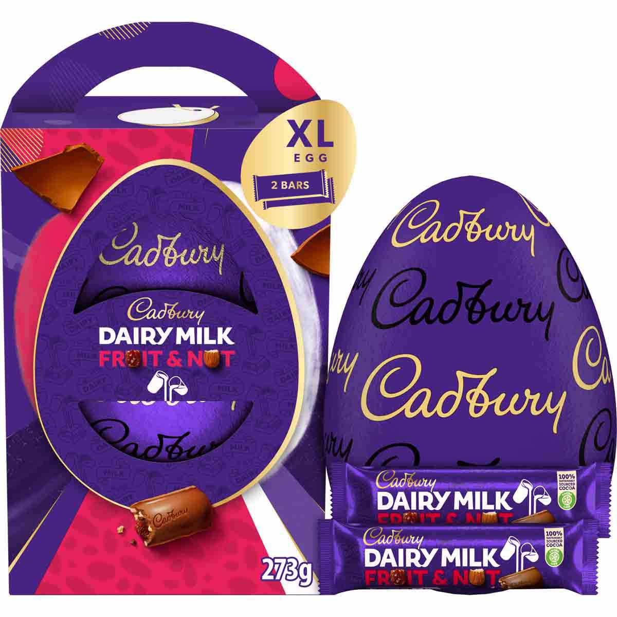 Cadbury Dairy Milk Fruit & Nut Chocolate Easter Egg 273g XL