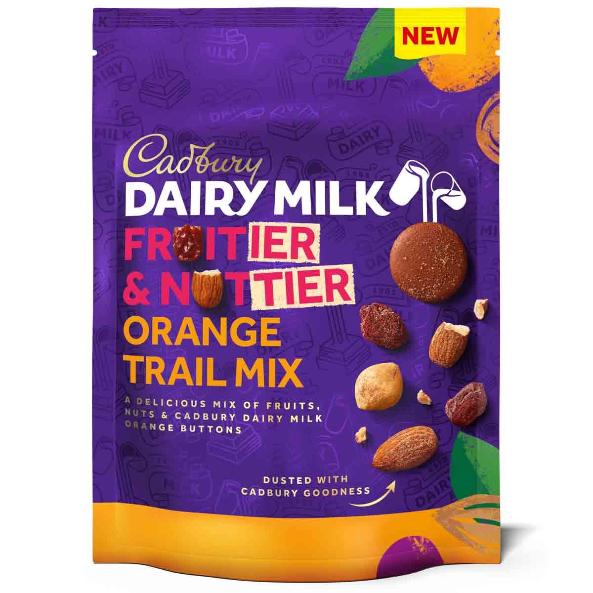 Cadbury Fruitier & Nuttier Chocolate Orange Trail Mix 100g (Box of 10) - Chocolate Gifts Heaven