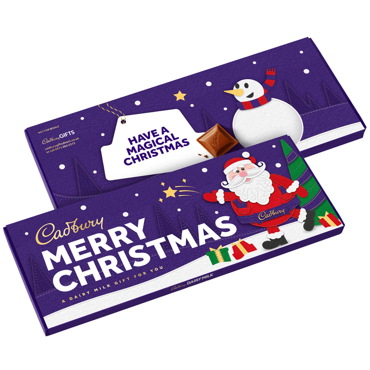 Dairy Milk Merry Christmas Bar 850g With Sleeve - Chocolate Gifts Heaven