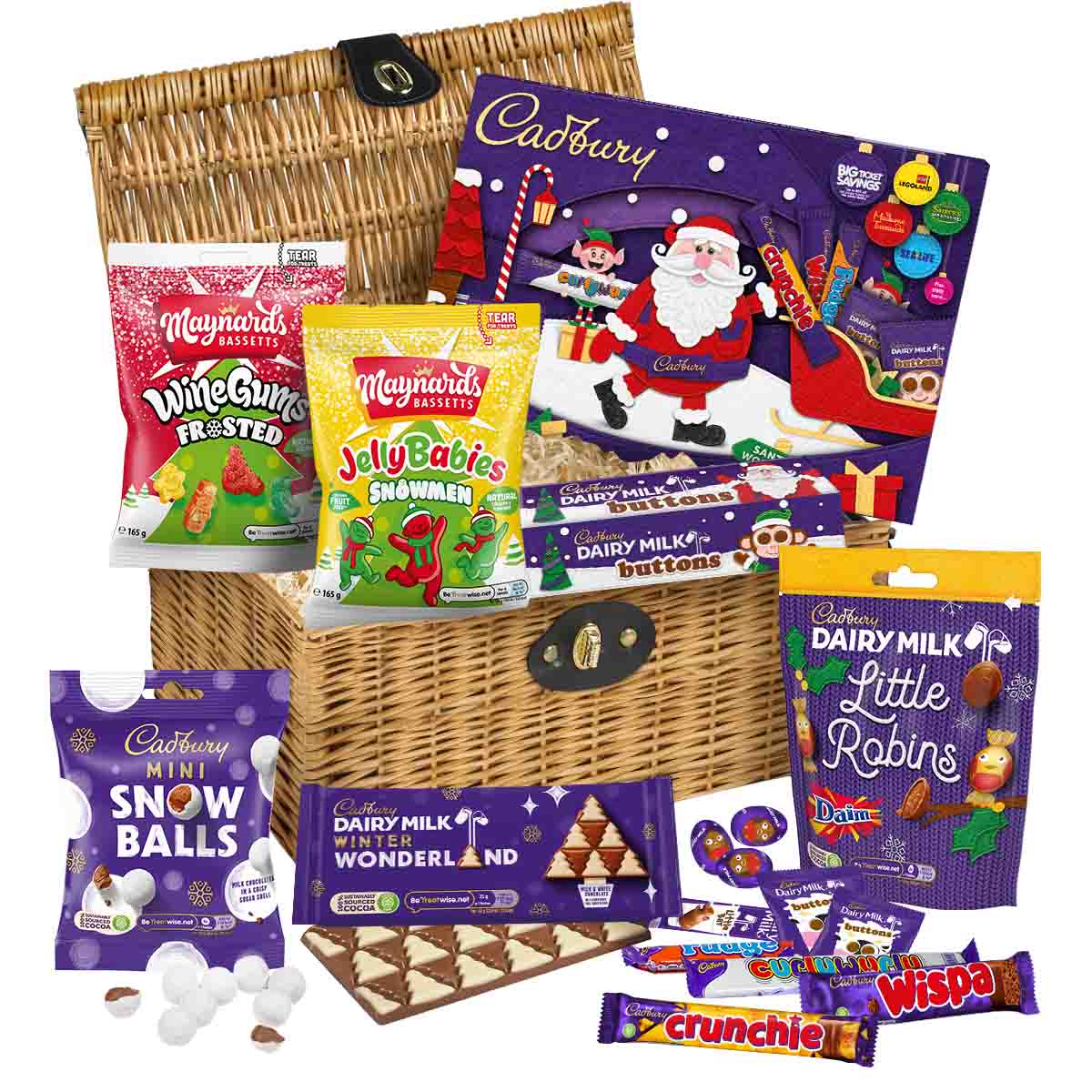 Cadbury Christmas Chocolate Sharing Basket - Chocolate Gifts Heaven