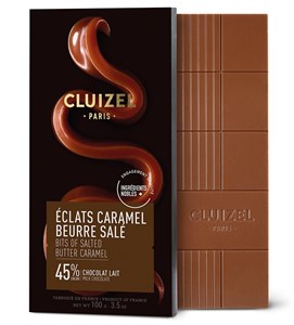 Cluizel, Milk chocolate bar with salted butter caramel - Chocolate Gifts Heaven