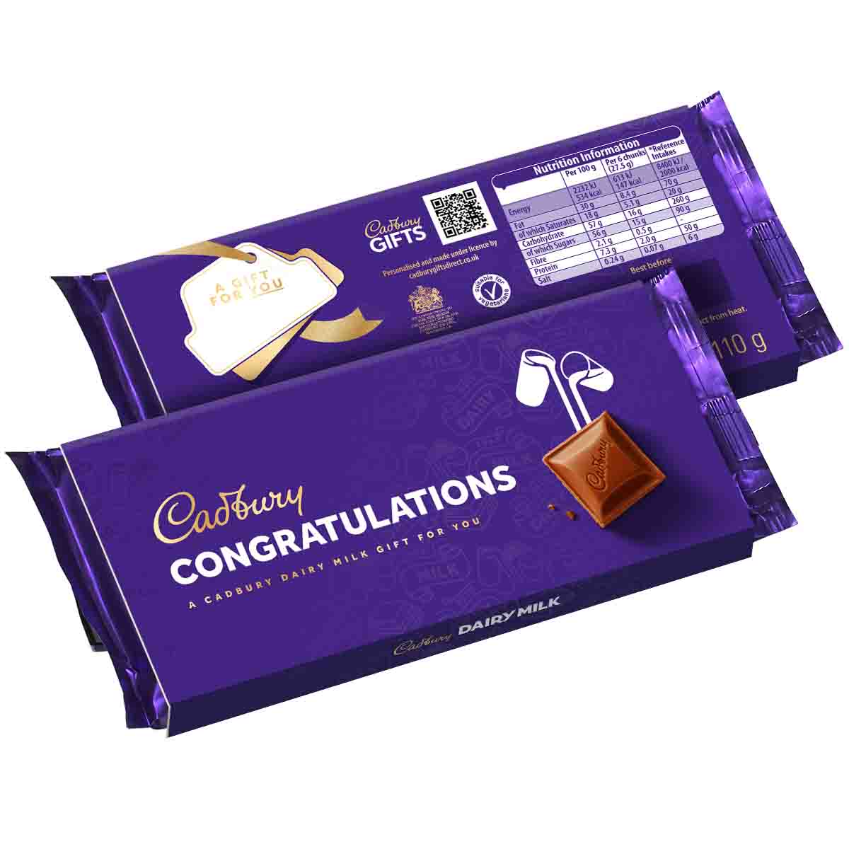 Cadbury Congratulations Dairy Milk Chocolate Bar with Sleeve 110g - Chocolate Gifts Heaven