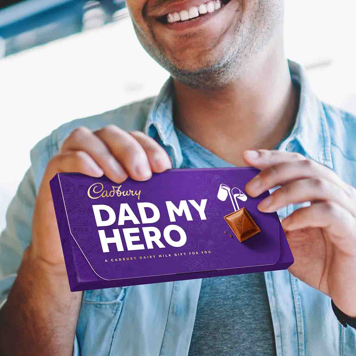 Cadbury Dairy Milk Dad My Hero Chocolate Bar with Gift Envelope 110g