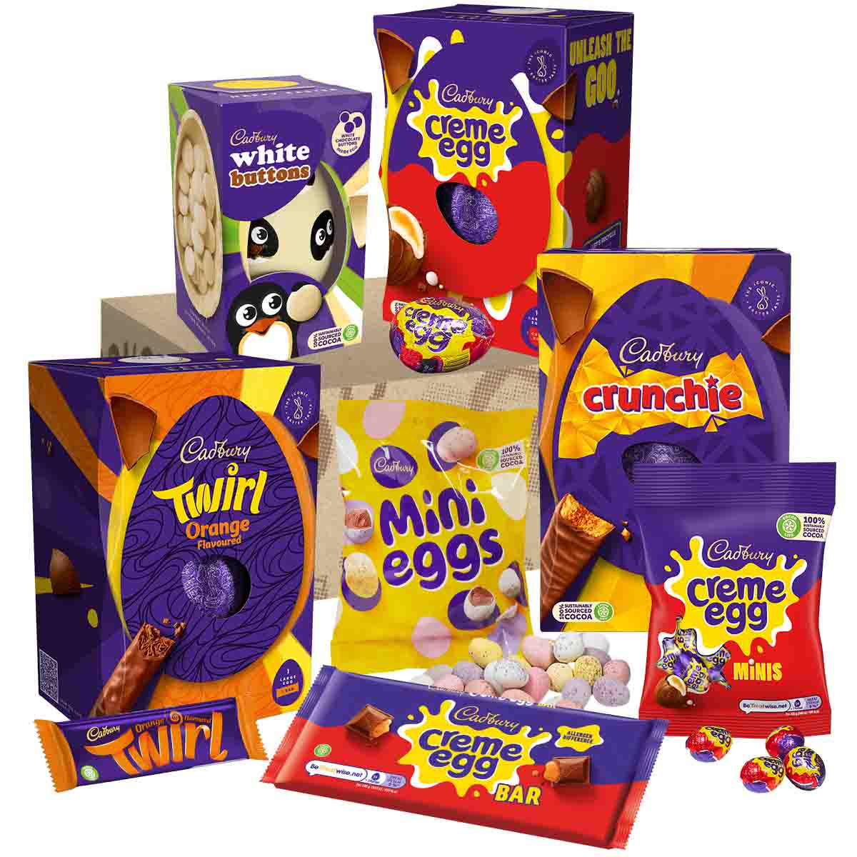 Cadbury Family Easter Chocolate Egg Bundle - Chocolate Gifts Heaven