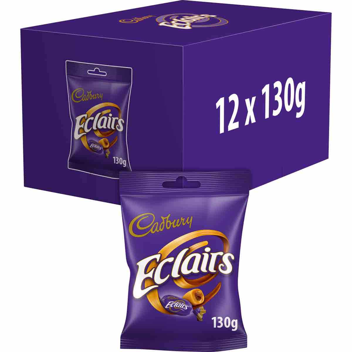 Cadbury Chocolate Eclairs 130g Bag (Box of 10) - Chocolate Gifts Heaven