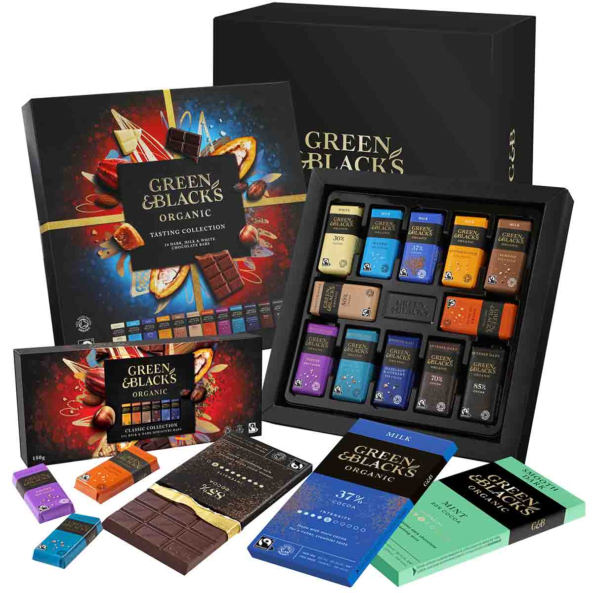 Green & Black's Organic Chocolate Lovers Collection - Large - Chocolate Gifts Heaven