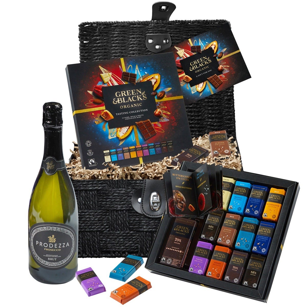 G&B Organic Tasting Collection & Prosecco - Chocolate Gifts Heaven