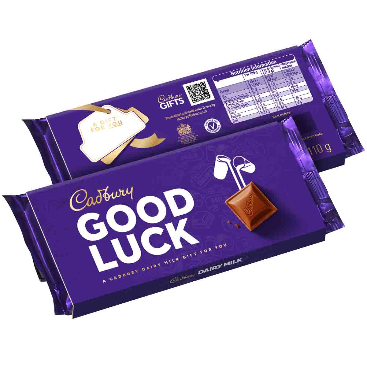 Cadbury Good Luck Dairy Milk Chocolate Bar with Sleeve 110g - Chocolate Gifts Heaven