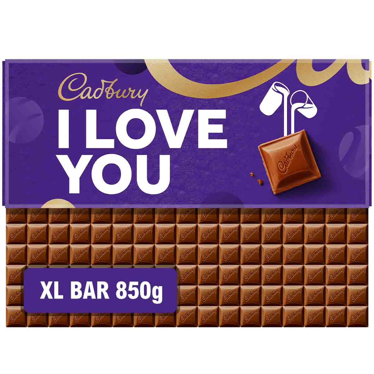 Cadbury Dairy Milk I Love You XL Chocolate Bar 850g
